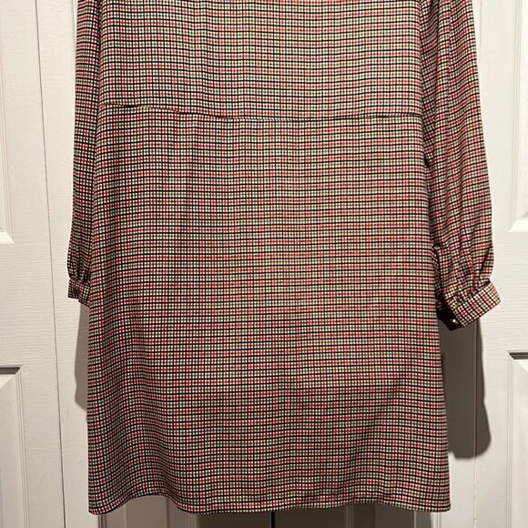 ‎H&M Long Sleeve Plaid Tunic Dress Size L/P - Picture 8 of 9